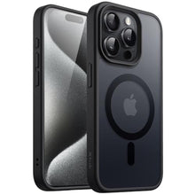Load image into Gallery viewer, JETech Magnetic Case for iPhone 15 Pro Max 6.7-Inch Compatible with MagSafe, Translucent Matte Back Slim Shockproof Phone Cover (Black)_1