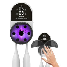 Load image into Gallery viewer, Jetfresh UV Toothbrush Sanitizer Holder | Wall Mounted UV-C Toothbrush Cleaner | Tooth Brush Sanitizer Holder Auto Shut-Off, USB Rechargeable, Fits All Brushes, Bathroom Organizer, White_1