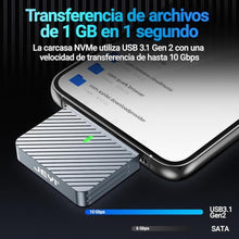 Load image into Gallery viewer, JEYI Wire-Free M.2 2230 NVMe Enclosure, USB-C 10Gbps Portable SSD Adapter_1828