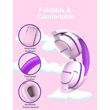 Load image into Gallery viewer, Jimonyer Kids Headphones for School, 3.5mm Jack Wired Headphones for Kids with Safe Volume Limiter, HD Stereo Sound On-Ear Girls Boys Toddler Headphone for Tablet, iPad, Kindle(Pink)_7852
