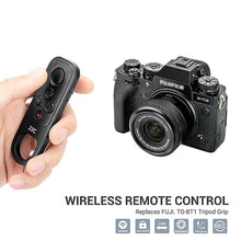 Load image into Gallery viewer, JJC Bluetooth Wireless Remote Control for Fujifilm Fuji X-E5 X100VI X-T5 X-T4 X-T3 X-T50 X-T30 II X-T30 X-S20 X-S10 X-H2S X-H2, Camera Zoom Remote Controller Replaces Fujifilm TG-BT1 Tripod Grip, ForSelectFujifilmCameras_8746