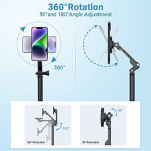 Load image into Gallery viewer, JJC Strong Magnetic Phone Desk Stand Compatible with MagSafe for iPhone 17 16 15 14 13 12 Pro Max Plus, MagSafe Case & All Smartphones, Height & Angle Adjustable iPhone Stand with Remote Control, Black_7878
