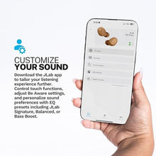 Load image into Gallery viewer, JLab Go Air Pop+ Tones True Wireless Earbuds, in Ear Bluetooth Headphones with Microphone, 35H Playtime, USB-C Charging Case, Dual Connect, EQ3 Sound, 4625 W, BW_3464