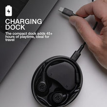 Load image into Gallery viewer, JLab Work Buds in-Ear True Wireless Headset with Detachable Noise-Canceling Boom Mic, Black, Long 55+ Total Hours Playtime, Bluetooth Multipoint, USB-C Charging Dock_920