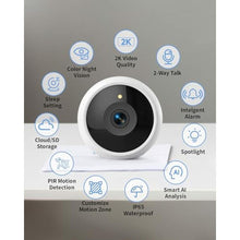 Load image into Gallery viewer, JMCAMDM Security Cameras Wireless Outdoor,2K Battery Wireless WiFi Cameras for Home Security,AI Motion Detection,Local SD/Cloud Storage,Smart Home Cam (White 1 Pack), WhitePack_768