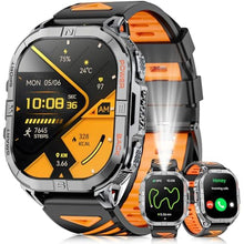 Load image into Gallery viewer, Joautrial Military Smart Watch for Men Built-in GPS with LED Flashlight Compass, 2.13" AMOLED Tactical Smart Watches with Answer/Make Calls, 3ATM Waterproof Fitness Tracker for iPhone Android (Black)_1