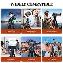 Load image into Gallery viewer, JOILCAN Tripod Camera Tripods, 74" Tripod for Camera Cell Phone Video Photography, Heavy Duty Tall Cameras Tripod Stand, Professional Travel DSLR Tripods Compatible with Canon iPhone, Max Load 15 LB, Orange_8195