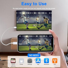 Load image into Gallery viewer, jojobnj Lightning to HDMI Cable 6ft HDMI Cable for iPhone Digital AV Adapter, 1080P HD Video Sync Screen Compatible with iPhone to HDMI for TV Projector Monitor, Just Plug and Play(White)_4828