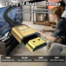Load image into Gallery viewer, jojobnj Short Hdmi Cable 6.6FT 2Pack, 8K@60Hz 4K@120Hz, 48 Gbps Ultra High Speed Hdmi 2.1 cord with Gold-plated Connectors, Aluminum Shell, for Monitor, Laptop, TV, soundbar, PS5, Xbox, Gaming Console_4731