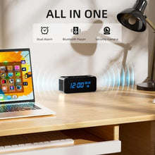 Load image into Gallery viewer, JOOKACE Hidden Camera Clock with Bluetooth Speaker 4K WiFi Indoor Camera for Home Security - Mini Nanny Cam with Night Vision, Motion Detection, Remote Live Stream, USKP_845