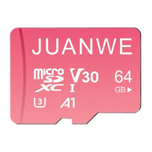 Load image into Gallery viewer, JUANWE 64GB Micro SD Card microSDXC Memory Card, 64GB Memory Card, UHS-I C10 U3 V30 4K UHD Video A1 TF Card with Adapter (Pink)_1