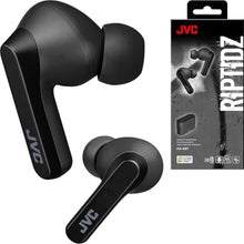 Load image into Gallery viewer, JVC RIPTIDZ True Wireless Headphones with Touch Sensor Operation, Single Ear use, IPX5, Bluetooth 5.1, Long Battery Life (up to 30 Hours) - HAA9TB (Black), Small_1