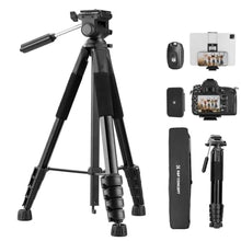 Load image into Gallery viewer, K&F CONCEPT 75" Aluminum Camera Tripod, Lightweight and Compact for Travel, Black_1