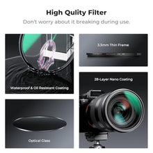 Load image into Gallery viewer, K&F CONCEPT 77mm ND64 ND Lens Filter (6-Stop Fixed Neutral Density Filter)_349