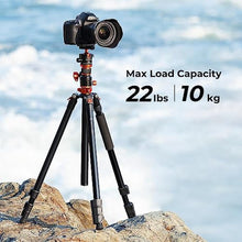 Load image into Gallery viewer, K&F CONCEPT 90''/230cm Ultra High Camera Tripod T254A7+BH-28L, Black_8397