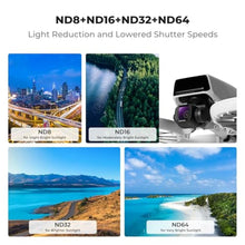 Load image into Gallery viewer, K&F CONCEPT ND Filter Kit Compatible with DJI Flip, 4Pack ND8 ND16 ND32 ND64 Neutral Density Light Reduction Drone Lens Filter Set, Multi-Coated HD Optical Glass Drone Accessories_596