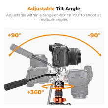 Load image into Gallery viewer, K&F CONCEPT Tripod for Camera68'' Carbon Fiber Tripod with Fluid Head Max Load 11lb, Lightweight DSLR Camera Tripods & Monopods for Canon Sony Nikon., Black_586