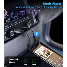 Load image into Gallery viewer, KAIY Bluetooth Car Adapter AUX HandsFree Calling & Music, black_4741