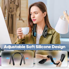Load image into Gallery viewer, Kakashi 6000mAh Portable Neck Fan Rechargeable, Bladeless Operated Wearable Personal Fan with 3 Speeds, 360Cooling Leafless Hanging Neck Fan Blow Cold Air for Travel Outdoor, Black_7318