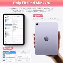 Load image into Gallery viewer, kantaj for iPad 8.3 inch Mini 7 (2024)/Mini 6 (2021) Generation Keyboard Case with Mouse, Detachable Case with Keyboard for iPad A17 Pro/7th/6th Gen, Magnetic, Auto Sleep/Wake, Pencil Holder, PK, Pink_2238