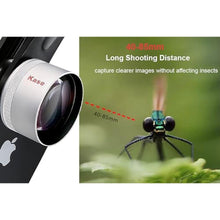 Load image into Gallery viewer, Kase HD Master Macro Lens for iPhone 17 16 15 14 13 12 Samsung Pixel Android, Macro Photography Phone Camera Lens Attachment, Long Shoot Distance 40-85mm, Silver_7798