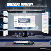 Load image into Gallery viewer, KEMOVE K87 Wireless TKL Mechanical Gaming Keyboard, Hot-swappable, RGB Backlit, Programmable, Bluetooth/2.4GHz/USB-C, 80% 87 Keys Compact Keyboard with Quiet Linear Red Switch for Windows/Mac/Linux, LinearRedSwitch_2664