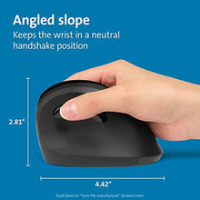 Load image into Gallery viewer, Kensington Pro Fit Ergo Vertical Wireless Mouse- Black (K75501WW), 2.8"x3"x4.4"_6817