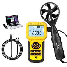 Load image into Gallery viewer, Kethvoz 856A HVAC Anemometer, Commercial CFM/CMM Air Flow Tester w/USB Data Storage & PC Connect - Measures Wind Speed, Air Volume, Temperature for AC, Ducts, Dust Collection Systems_1