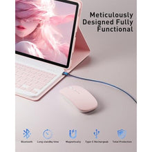 Load image into Gallery viewer, Keyboard Case for 2025 Lenovo Idea Tab Plus 12.1 Inch/Lenovo Tab K12 - Stand Folio Detachable Keyboard Cover with Mouse (TB361FU/TB361ZU) - Pink_33