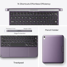 Load image into Gallery viewer, Keyboard Case for iPad Mini 7th Gen (A17 Pro) and 6th Generation Purple, MetallicPurple_1243