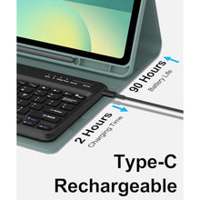 Load image into Gallery viewer, Keyboard Case for Samsung Galaxy Tab S10 FE+ Plus 13.1'' 2025, Detachable Galaxy Tablet S10FE+ Case with Keyboard 13.1inch, Protective Cover with S Pen Holder for Samsung Tab S10FE Plus Keypad, Green_239