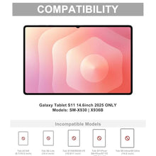 Load image into Gallery viewer, Keyboard Case for Samsung Galaxy Tab S11 Ultra 14.6 Inch 2025, Galaxy Tablet S11 Ultra Case Keypad with S Pen Holder, Smart Folio Cover for Samsung Tab 14.6'' SM-X930/X936B with Keyboard, Lavender_7