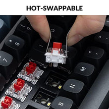 Load image into Gallery viewer, Keychron K10 Pro Wireless Custom Mechanical Keyboard, Full-Size QMK/VIA Programmable Bluetooth/Wired White Backlight with Hot-swappable Keychron K Pro Red Switch Compatible with Mac Windows Linux, HotswapKeychronKProRedSwitch_6961