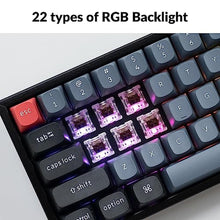 Load image into Gallery viewer, Keychron K12 Pro QMK/VIA Wireless Mechanical Keyboard Custom Programmable Macro with Hot-Swappable Keychron K Pro Red Switch 60% Compact Layout RGB Backlit Aluminum Frame for Mac Windows Linux, HotSwappableKeychronKProRedSwitch_6796