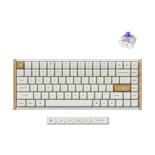 Load image into Gallery viewer, Keychron K2 HE Rapid Trigger Wireless Custom Keyboard with Hall Effect Gateron Double-Rail Magnetic Switch, 2.4 GHz QMK Bluetooth 5.2 RGB Compatible with Mac Windows Linux (Aluminum + Wood), GateronDoubleRailMagneticSwitchWhite_1