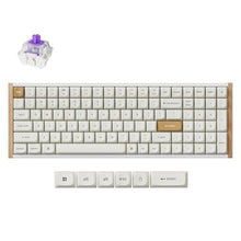Load image into Gallery viewer, Keychron K4 HE 96% Wireless Hall Effect Keyboard with Number Pad, Rapid Trigger Magnetic Switches, QMK Launcher, 2.4GHz/Bluetooth/Wired, Mac & Windows, Wood Accent Frame, White (Non-Shine-Through), SpecialEditionWhite_1