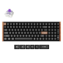 Load image into Gallery viewer, Keychron K4 HE 96% Wireless Hall Effect Keyboard with Number Pad, Rapid Trigger Magnetic Switches, QMK Launcher, 2.4GHz/Bluetooth/Wired, Mac & Windows, Wood Accent Frame, Black (Non-Shine-Through), SpecialEditionBlack_1