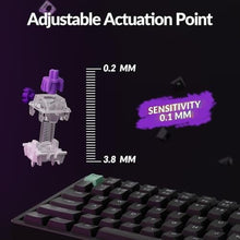 Load image into Gallery viewer, Keychron K4 HE 96% Wireless Hall Effect Keyboard with Number Pad, Rapid Trigger Magnetic Switches, QMK Launcher, 2.4GHz/Bluetooth/Wired, Mac & Windows, Aluminum Frame, Black (Shine-Through), StandardVersionBlack_7211