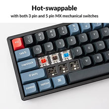 Load image into Gallery viewer, Keychron K6 Pro QMK/Launcher Wireless Mechanical Keyboard Custom Programmable Macro Hot-Swappable Keychron K Pro Blue Switch 65% Layout Aluminum Frame RGB Backlit Office Keyboard for Mac Windows Linux, RGBBacklightAluminumFrameB_7015