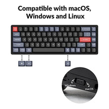 Load image into Gallery viewer, Keychron K6 Pro QMK/Launcher Wireless Mechanical Keyboard Custom Programmable Macro Hot-Swappable Keychron K Pro Blue Switch 65% Layout Aluminum Frame RGB Backlit Office Keyboard for Mac Windows Linux, RGBBacklightAluminumFrameB_7017