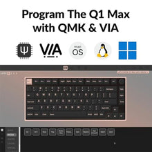 Load image into Gallery viewer, Keychron Q1 Max RGB QMK/VIA Custom Mechanical Keyboard, Full Metal Programmable Knob 2.4 GHz/Bluetooth/Wired Keyboard with Hot-Swappable Gateron Jupiter Red Switch for Mac Windows Linux - White, RedSwitch_6367