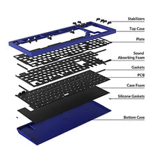Load image into Gallery viewer, Keychron Q5 Wired Custom Mechanical Keyboard Full Aluminum Barebone Version, Hot-Swappable 96% Layout, Double-Gasket DIY Kit, QMK/VIA Programmable Macro Compatible with Mac Windows Linux - Blue_7040