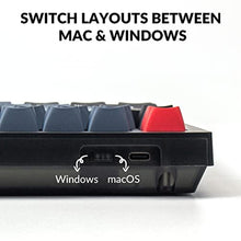 Load image into Gallery viewer, Keychron V1 Wired Custom Mechanical Keyboard, 75% Layout QMK/VIA Programmable Macro with Hot-swappable Keychron K Pro Red Switch Compatible with Mac Windows Linux (Frosted Black - Translucent), HotswapKeychronKProRedSwitch_7014