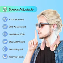 Load image into Gallery viewer, KIDEE Portable Neck Fan, Neck Fans Rechargeable for Women Men, 4000mAh Personal Bladeless Fan, Upgraded Cooling Air Volume, Ultra Quiet Wearable Fan, Pink_8127