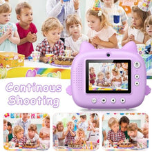 Load image into Gallery viewer, Kids Camera Instant Print, 3.0" HD Screen Kids Instant Cameras, Christmas Birthday Gifts for Girls Boys 3 4 5 6 7 8 9 10 Year Old, Portable Toddler Travel Toys with 32GB Card & 3 Rolls Printer Paper, Purple_6199