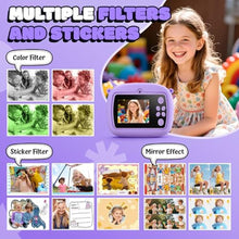 Load image into Gallery viewer, Kids Camera Instant Print, Kids Digital Camera with Photo Printing, PurpleUnicorn_433