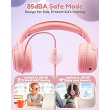 Load image into Gallery viewer, Kids Headphones with Microphone Foldable Stereo Tangle-Free 3.5mm Jack Wired Cord On-Ear Headset for Children/Teens/Boys/Girls/Smartphones/School/Kindle/Airplane Travel/Plane/Tablet (Pink)_4469
