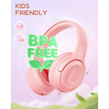 Load image into Gallery viewer, Kids Headphones with Microphone Foldable Stereo Tangle-Free 3.5mm Jack Wired Cord On-Ear Headset for Children/Teens/Boys/Girls/Smartphones/School/Kindle/Airplane Travel/Plane/Tablet (Pink)_4470
