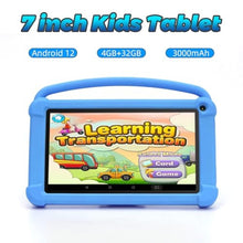 Load image into Gallery viewer, Kids Tablet 7 inch for Boys Girls, Android Tablets for Kids 4GB RAM 32GB ROM Toddler Tablet WIFI Bluetooth Safety Eye IPS Screen Parental Control, Dual Camera Shockproof Case for Educational, Games._2465
