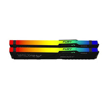 Load image into Gallery viewer, Kingston FURY Beast RGB 64GB 5600MT/s DDR5 CL40 DIMM Desktop Memory (Kit of 2) | Intel XMP 3.0 | Infrared Sync Technology | Overclocking Stability | KF556C40BBAK2-64, Black_453